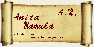 Anita Mamula vizit kartica
